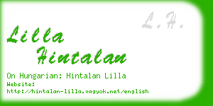 lilla hintalan business card